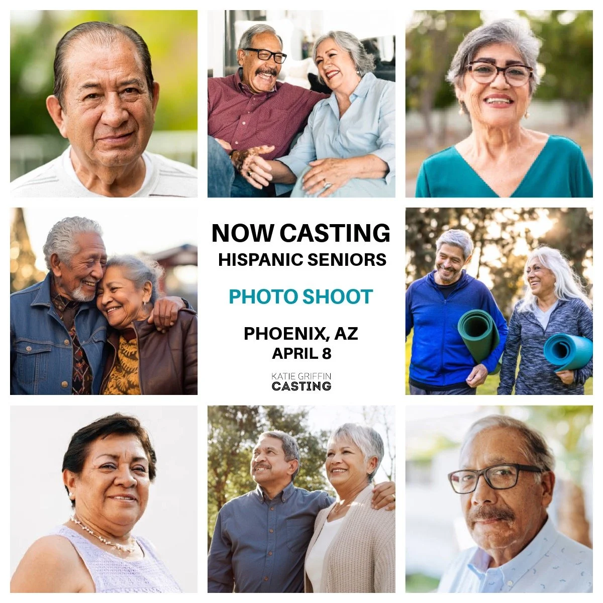 NOW CASTING! Hispanic Talent ages 60-85 for Photoshoot for Luxury Senior Community in Phoenix, AZ. The shoot date is April 8. Talent MUST be local to the Phoenix area.

If this is you, please DM us or tag below and we&rsquo;ll follow up with project 