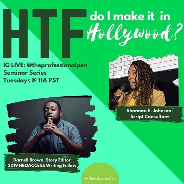 ‪Hoping everyone is safe while also making our NECESSARY voices heard. Tomorrow I&rsquo;ll be talking about my experience as an HBOAccess Writing fellow &amp; subsequent journey in the writers&rsquo; room of an HBO series. Hope you join us on IG Live