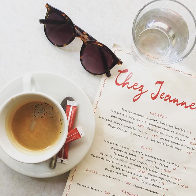 Chez Jeanette mornings are some of my favourite mornings. #chezjeanette #paris #coffee #latestart #75010 #myparis