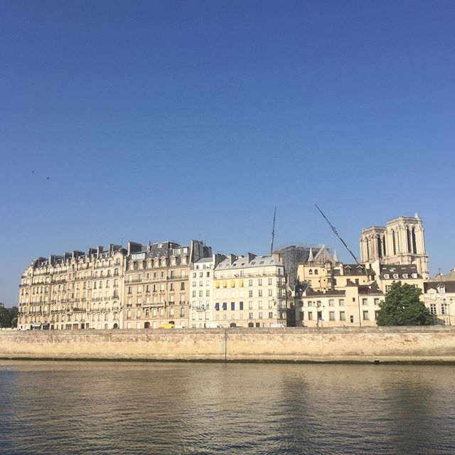 Another blue sky day, in the lovely bit before it becomes a fiery blazing hellmouth #paris #canicule #heatwave #parislife #summerinparis