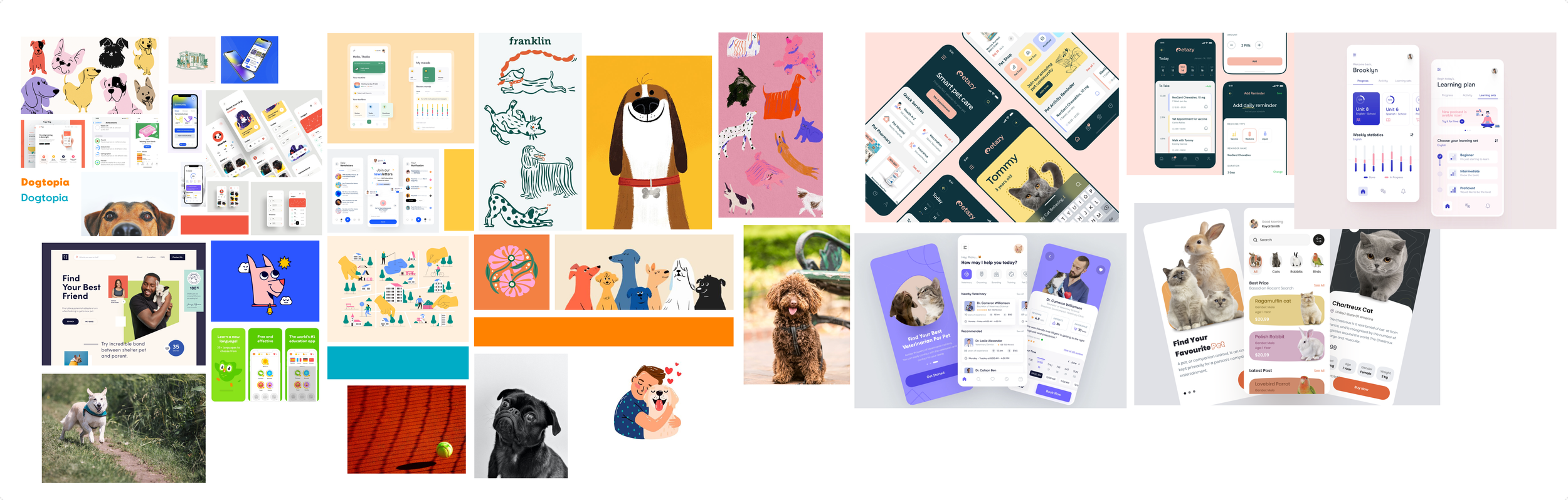 This image contains a collage of photos that inspired the design of this project