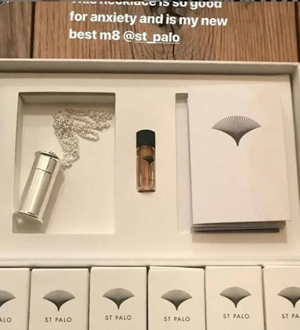 Ellie Goulding with the St Palo Aromatherapy Essential Oil Diffusing Necklace  