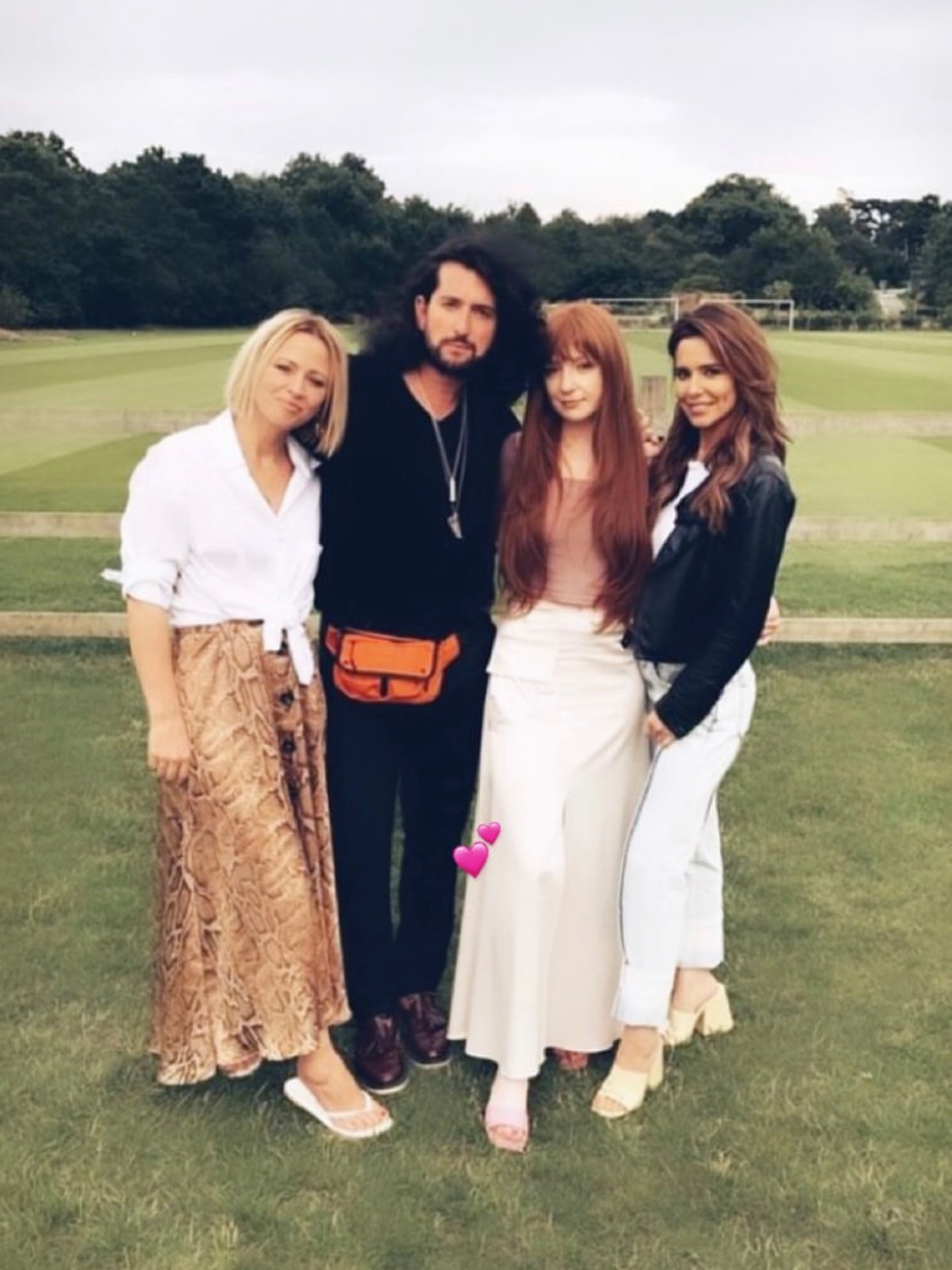 Arthur Gourounlian wearing his St Palo diffuser necklace with Girls Aloud