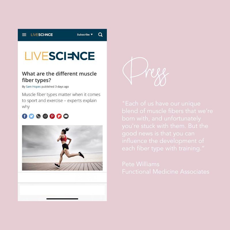 Client work✨ // @fmedassociates founder Pete Williams provided expert commentary for @live_science on #musclefibers #functionalmedicine #sportsscience #medicalscientist