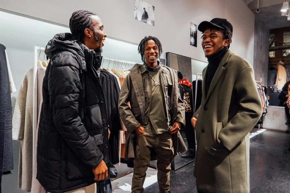 Kirk Knight & Joey Bada$$ at NYFW Men's event for Oak + Fort