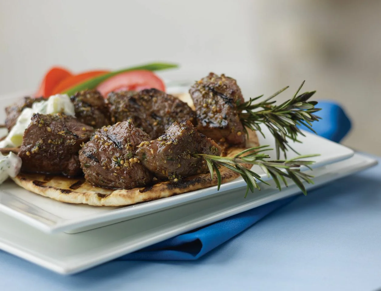 Maple Rosemary-skewered American Lamb 