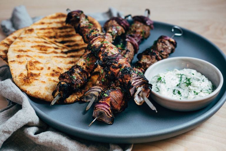 Grilled American Lamb Kabobs with Tzatziki