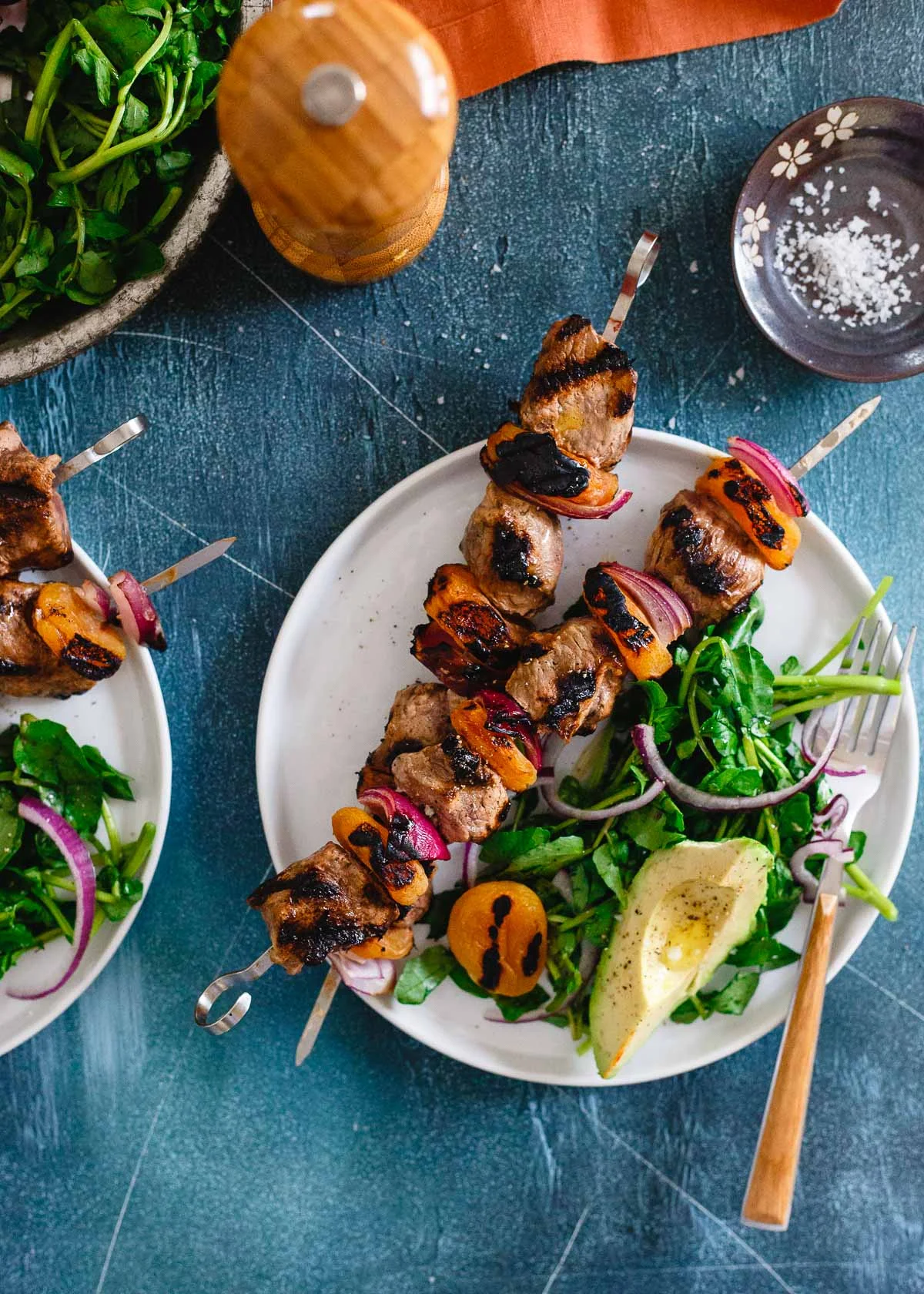 Smokey Grilled Apricot American Lamb Kebabs 