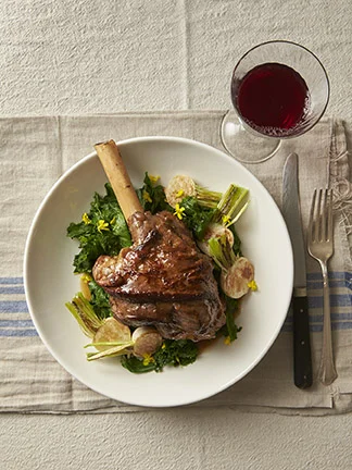 Honey-Bourbon Braised American Lamb Shanks