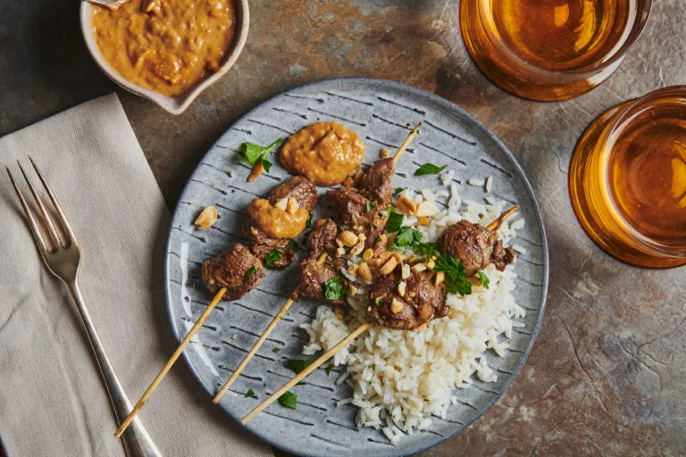 American Lamb Satay with Peanut Sauce