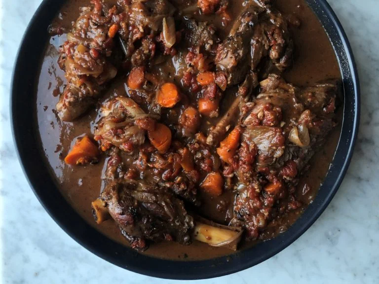 Braised American Lamb Shanks