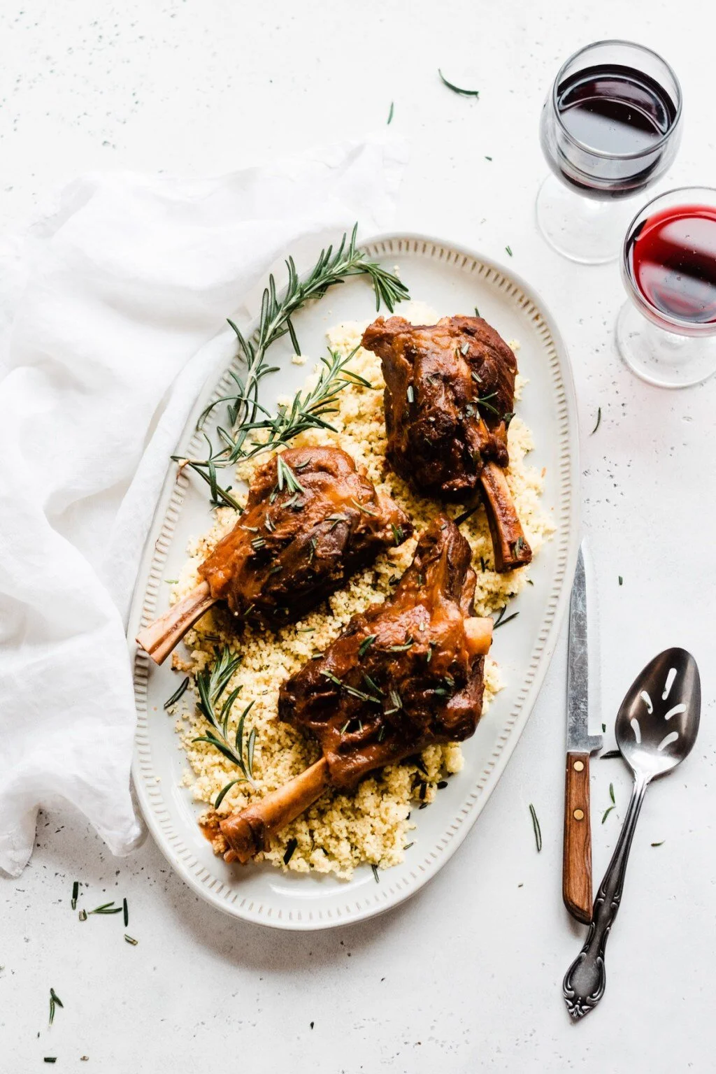 Red Wine Braised American Lamb Shanks 