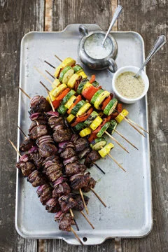 Grilled Lamb &amp; Vegetable Kabobs