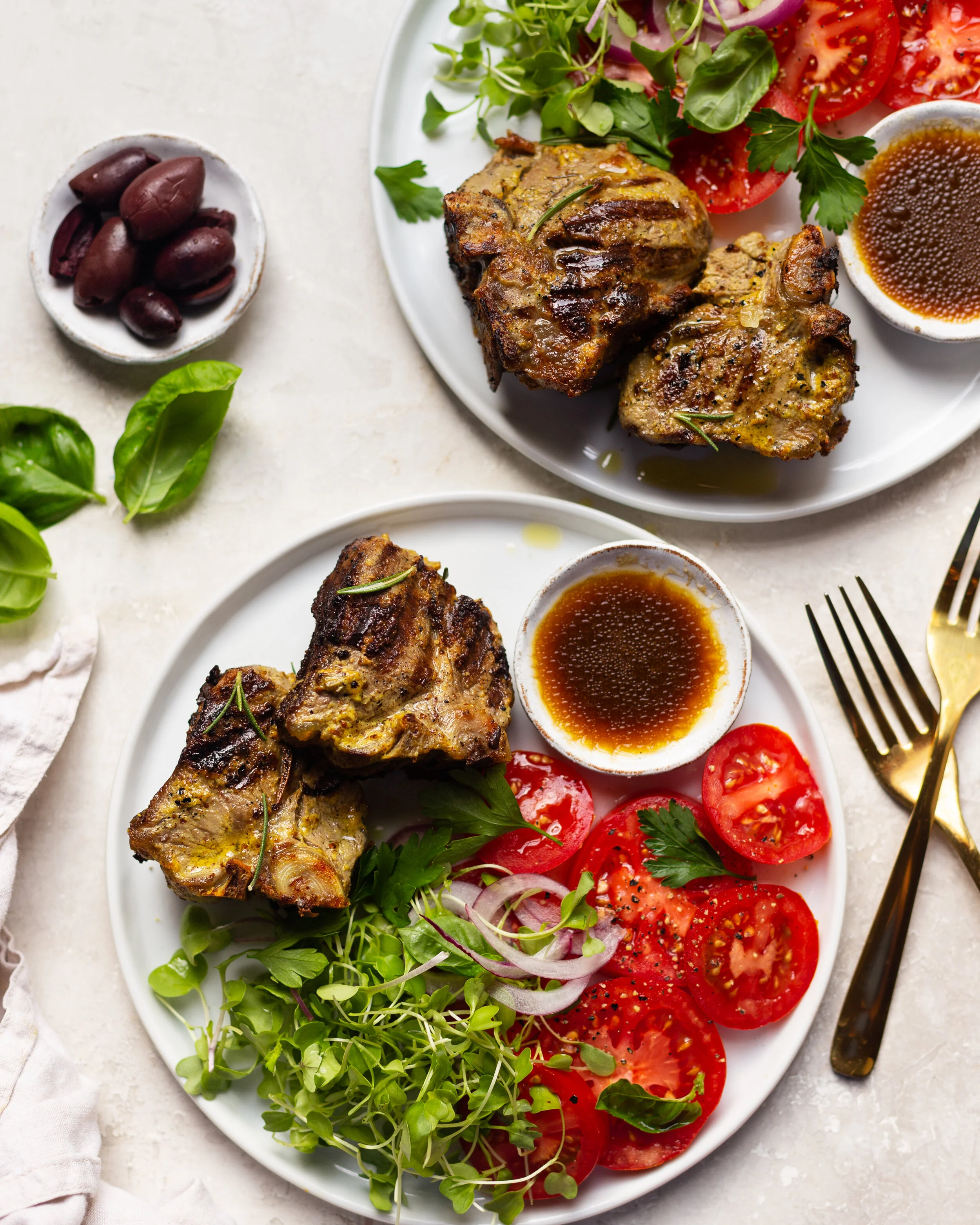 Triple Mustard American Lamb Loin Chops