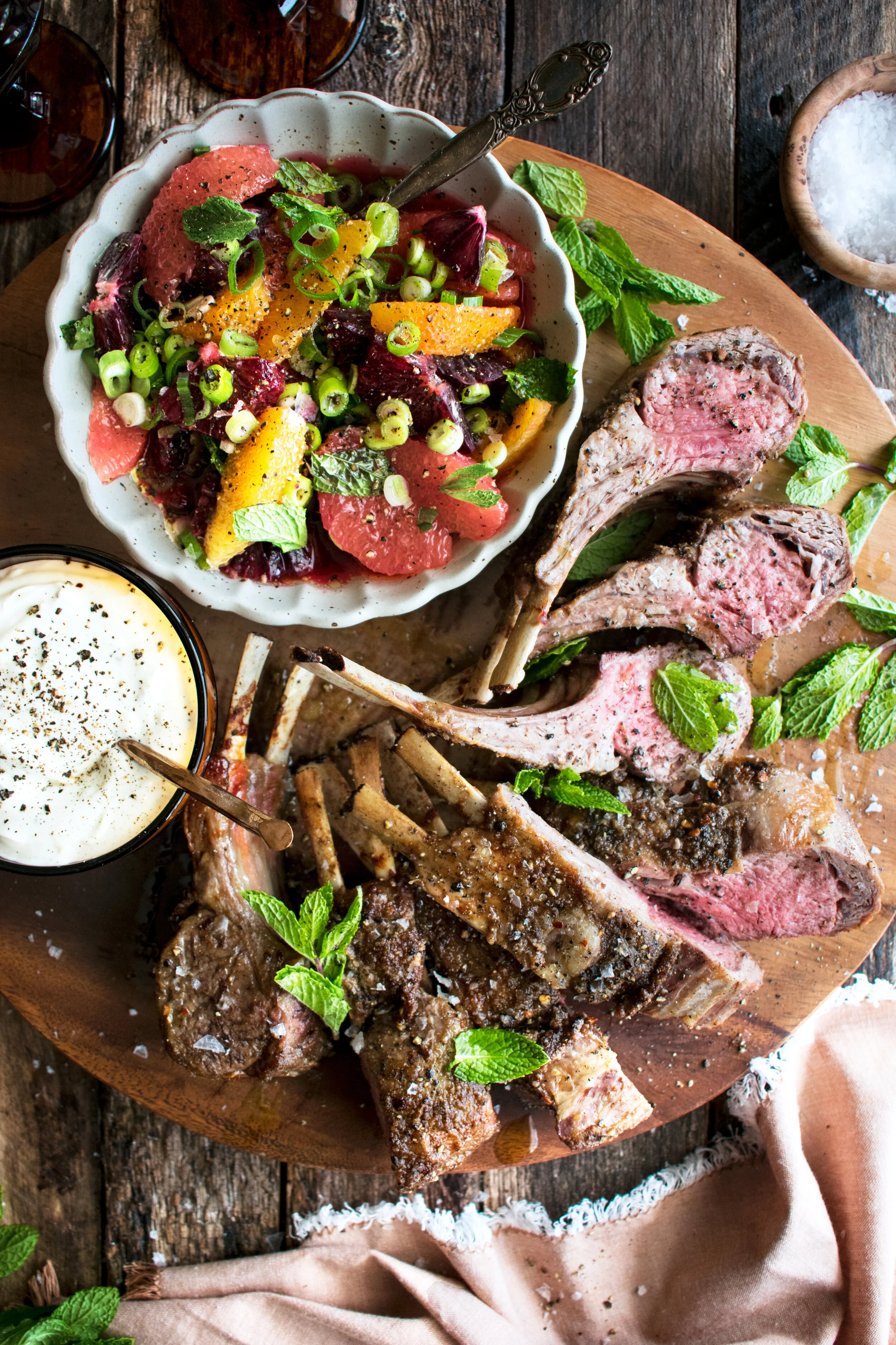 Spiced Rack of American Lamb with Citrus Salad