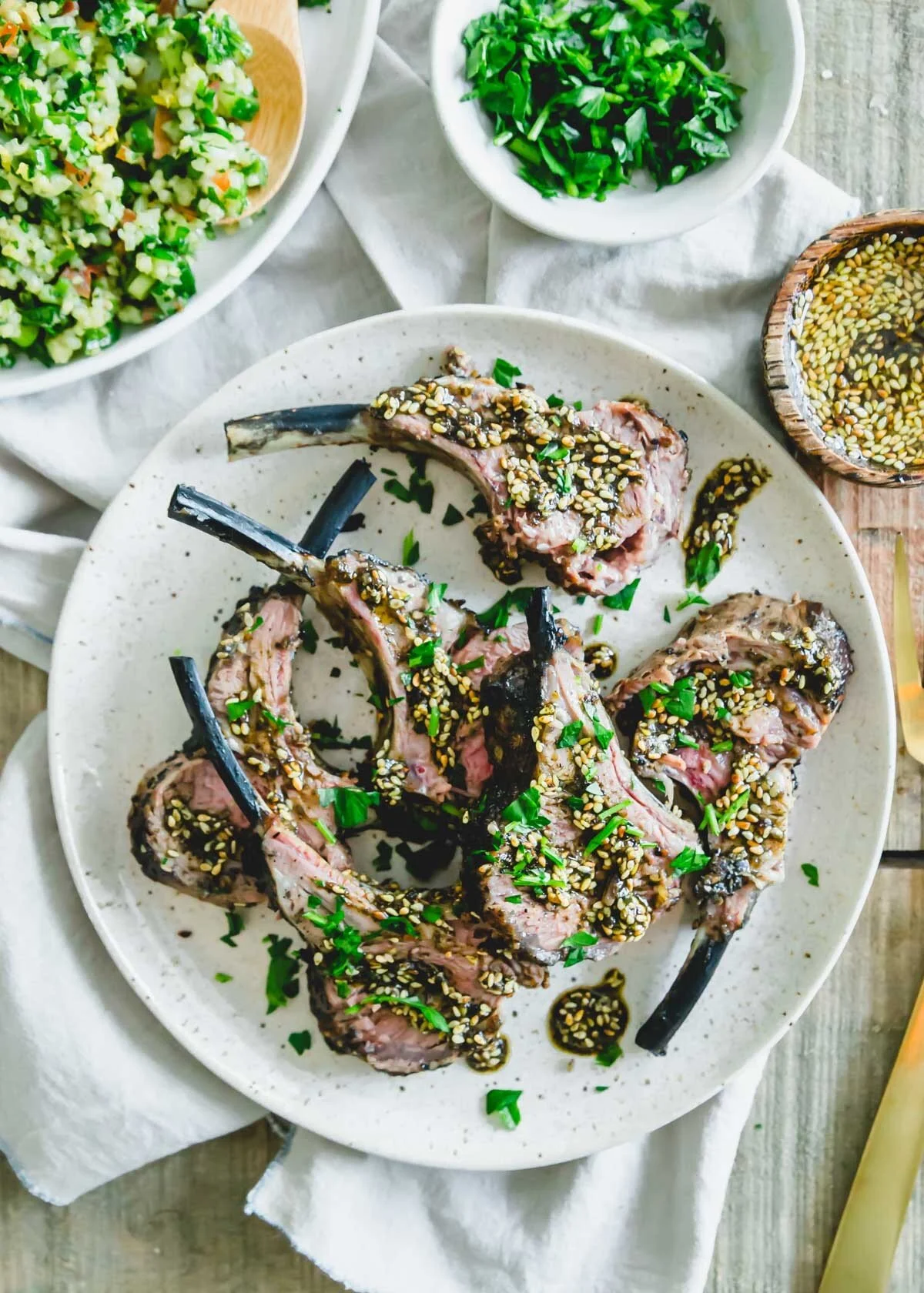 Za’atar Grilled Rack of American Lamb