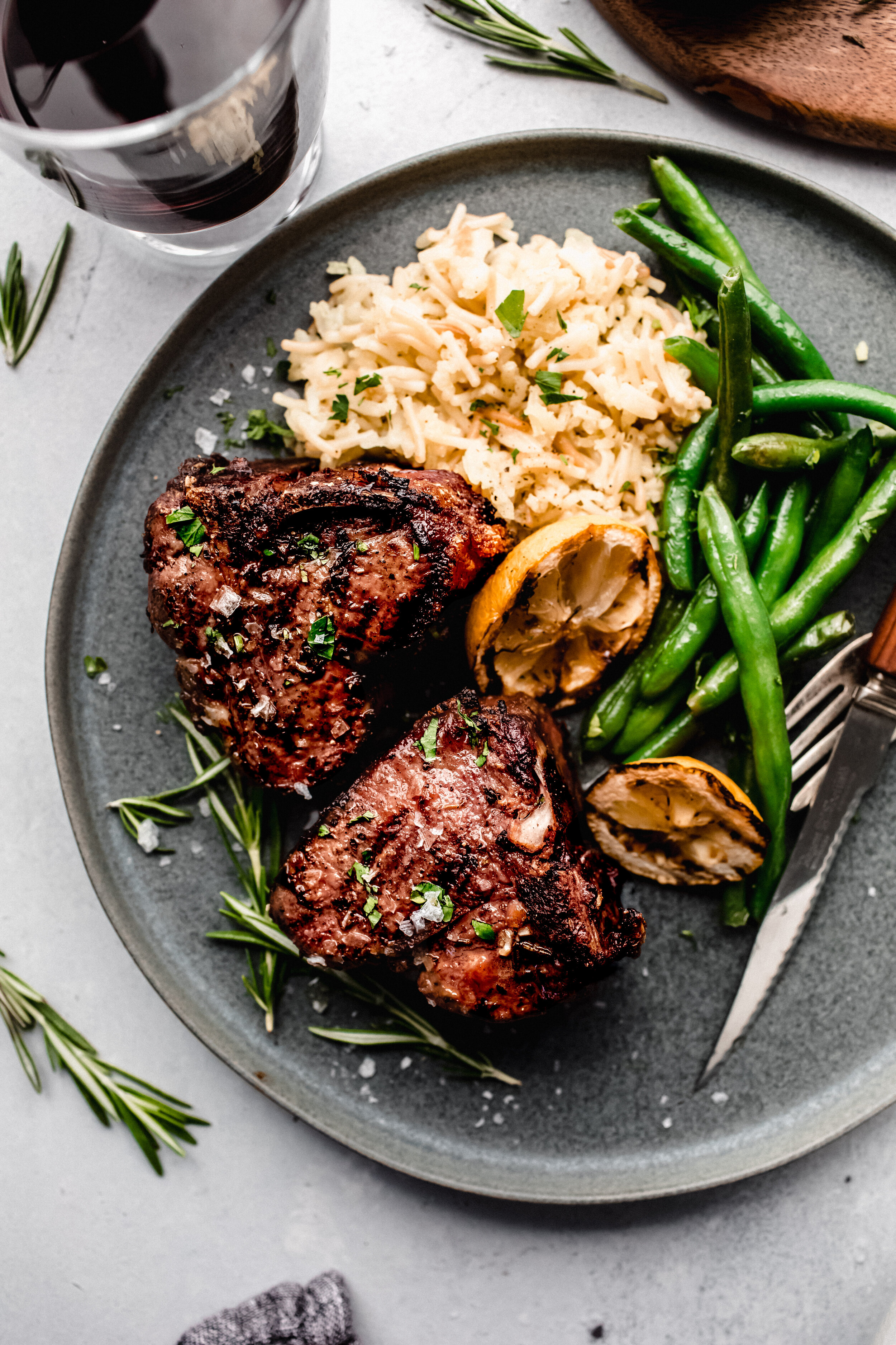 Marinated Lamb Chops with Rosemary &amp; Garlic