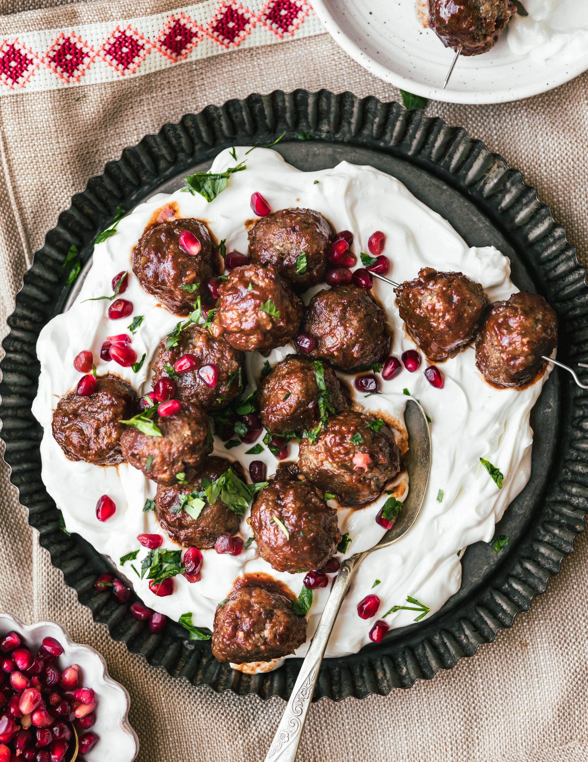 Lamb Meatballs with Pomegranate BBQ