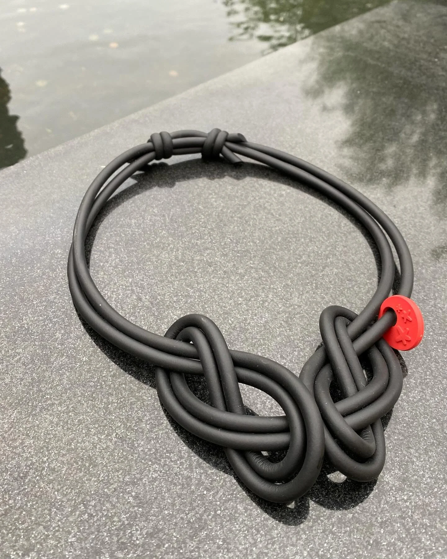 Our Persephone necklace is back in stock! 🚨

📲 knotpredictable.com

#practicalwearableart #lightweight #waterproof #statementnecklace #slowfashion