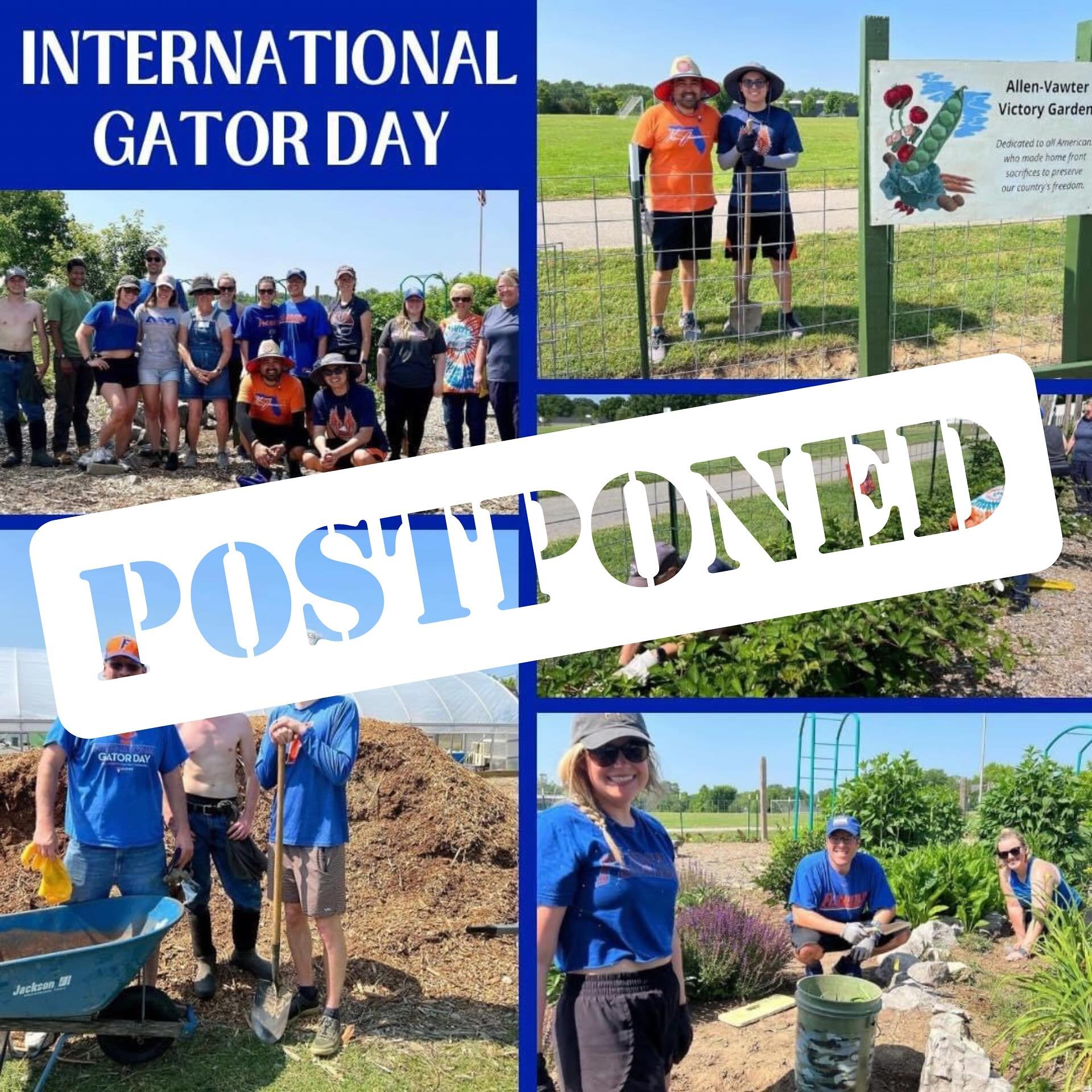 Due to inclement weather, our volunteer morning at Beaman Park for International Gator Day has been postponed. We&rsquo;ll let you know as soon as we have a new date.  Thanks for your flexibility and interest in serving our community. Go Gators!