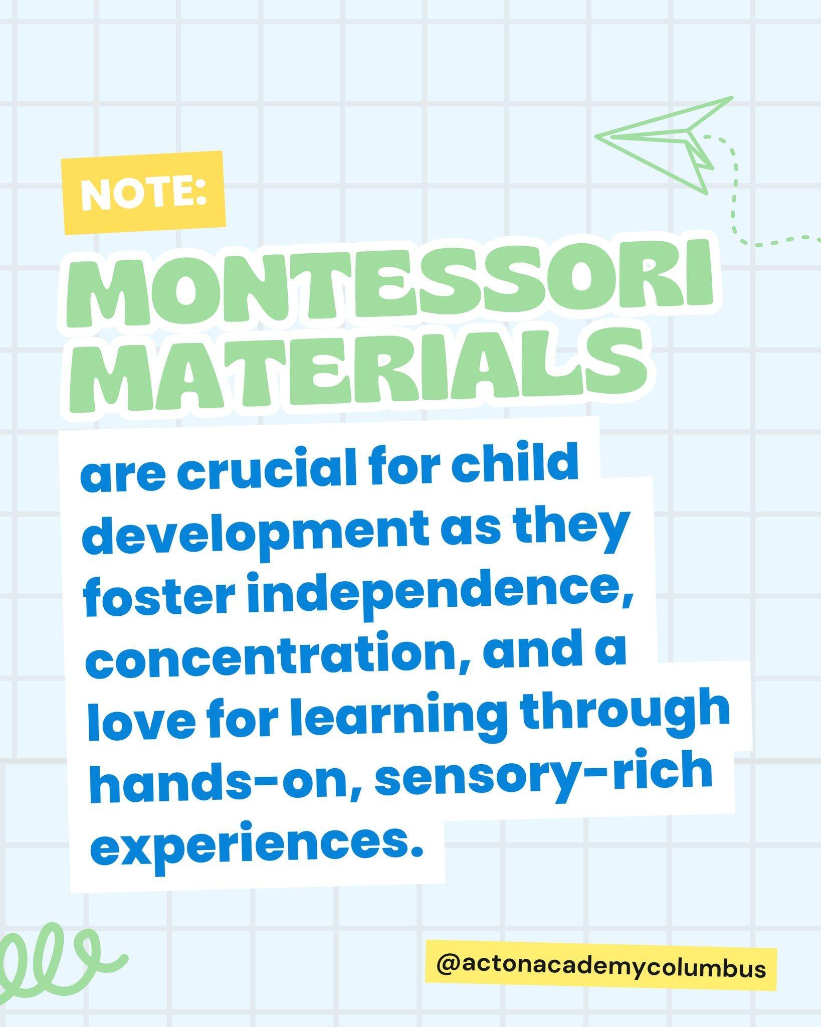 Thoughtfully designed and purpose-driven, Montessori materials ignite independence, focus, and a lifelong love of learning. ✨

Through hands-on, sensory-rich experiences, children grow into confident, curious thinkers&mdash;ready to explore the world