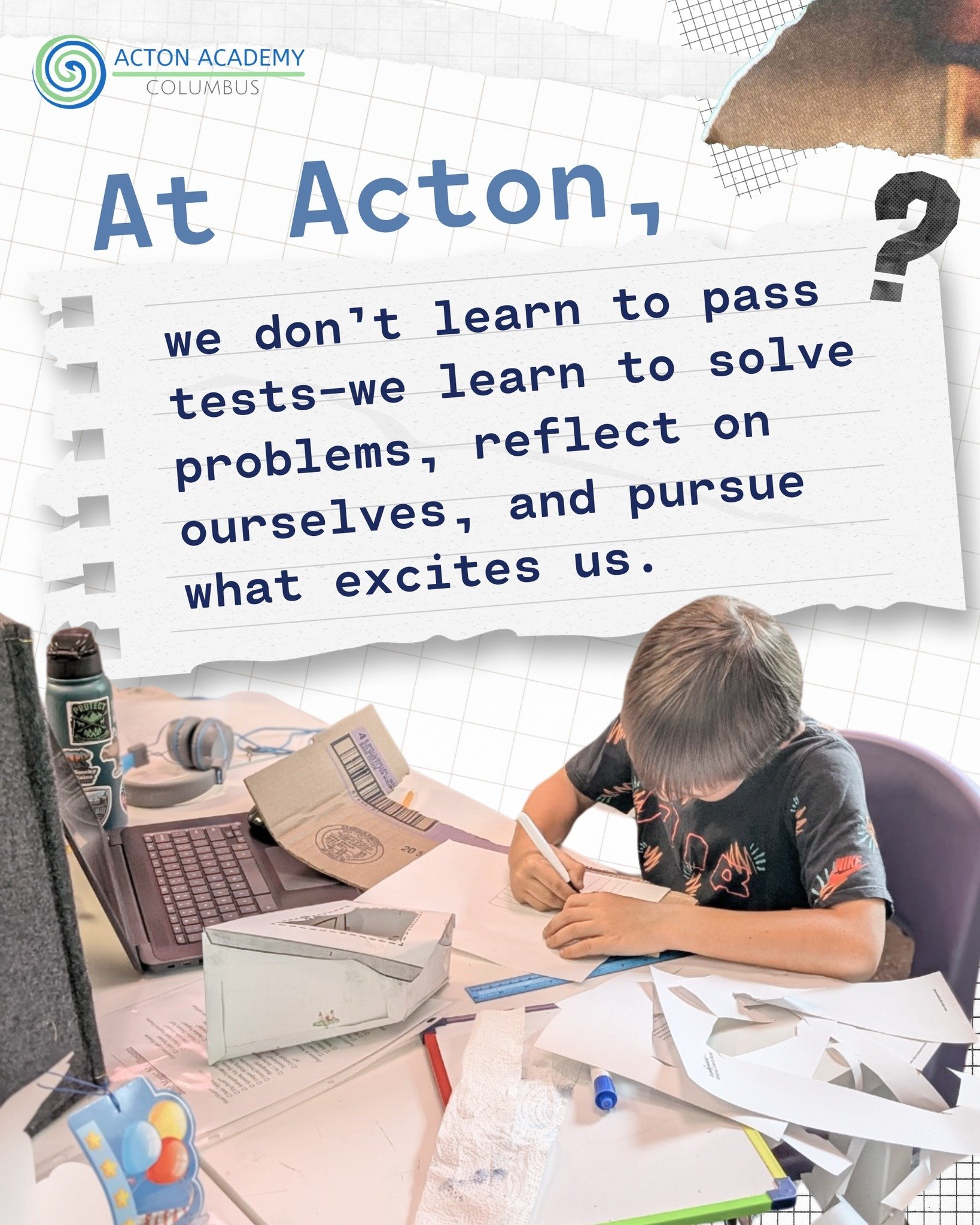 Our Adventure Studio Eagles have been sharing heartfelt reflections about their Acton journey. 🦅

One Eagle&rsquo;s letter to current and future Eagles captures it perfectly:
&ldquo;At Acton, we don&rsquo;t learn to pass tests&mdash;we learn to solv