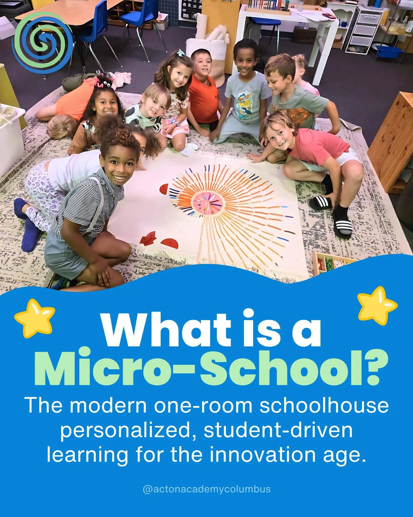 👀 Ever heard of a micro-school?

Think of it as the modern one-room schoolhouse &mdash; small, personal, and built for the way kids learn today. 🚀

At Acton Academy Columbus, here&rsquo;s what that looks like:
👫 Small, multi-age studios &mdash; ju