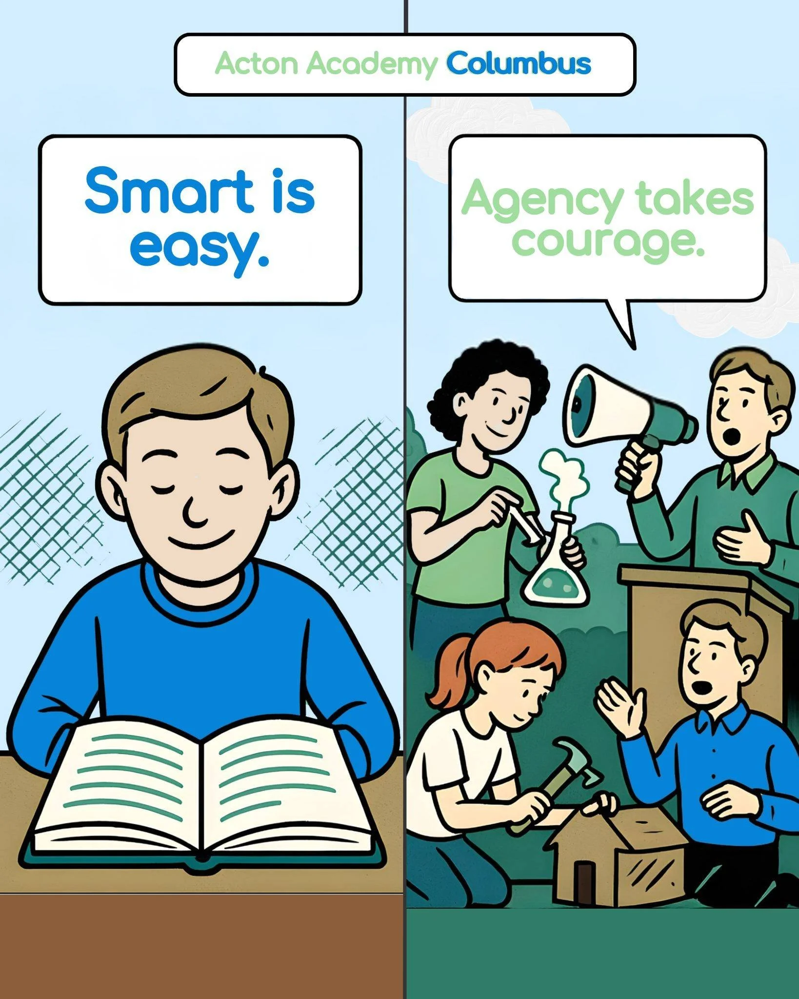 💡 In today&rsquo;s world, being &ldquo;smart&rdquo; isn&rsquo;t enough.
Knowledge is everywhere &mdash; just a few clicks away.

But agency &mdash; the courage to act, decide, and lead &mdash; that&rsquo;s what truly sets learners apart. 

Agency is