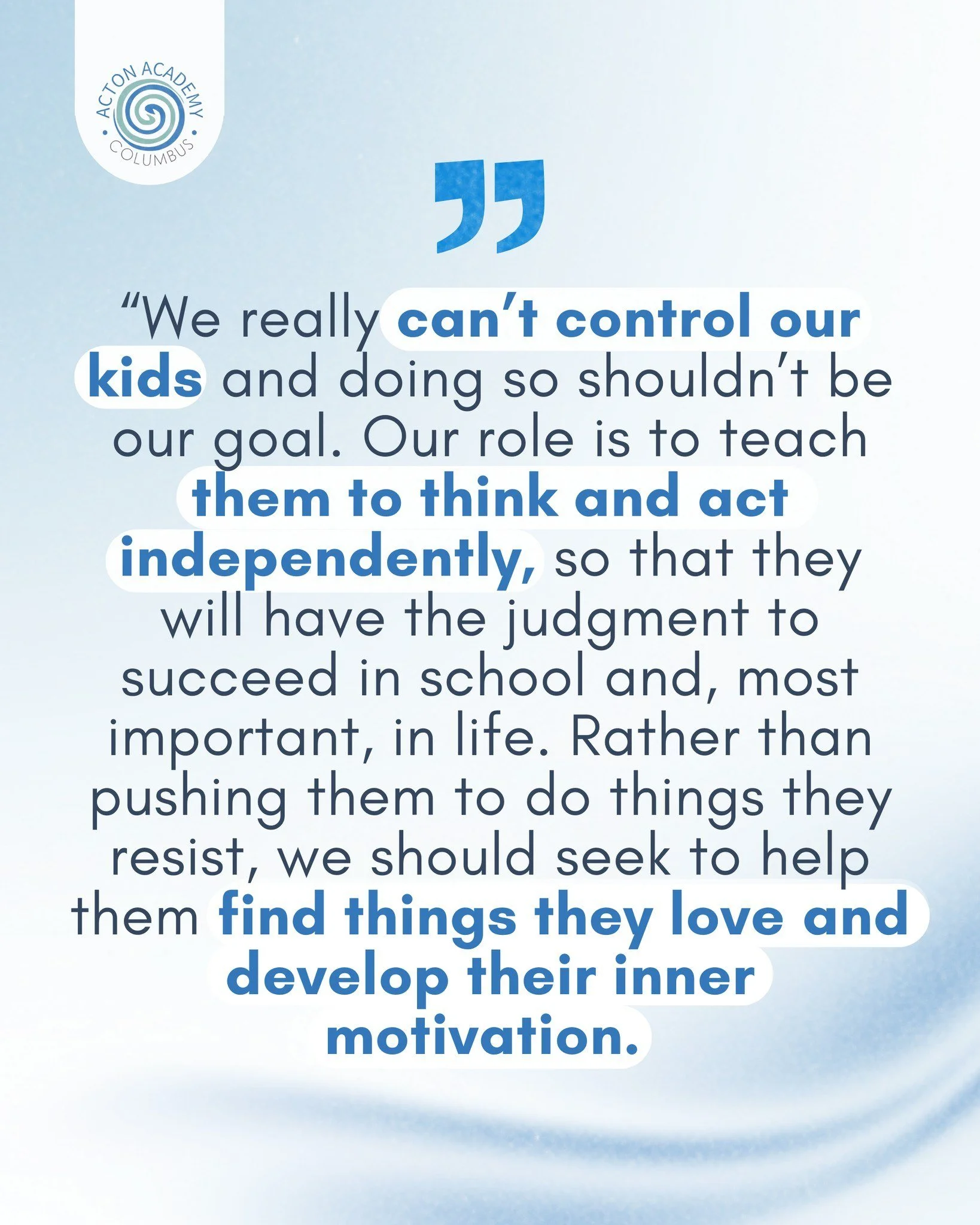 &ldquo;We really can&rsquo;t control our kids, and doing so shouldn&rsquo;t be our goal.&rdquo;

That idea can feel uncomfortable at first.

But it&rsquo;s also deeply freeing.

When children are trusted to think, choose, and take responsibility..
Th