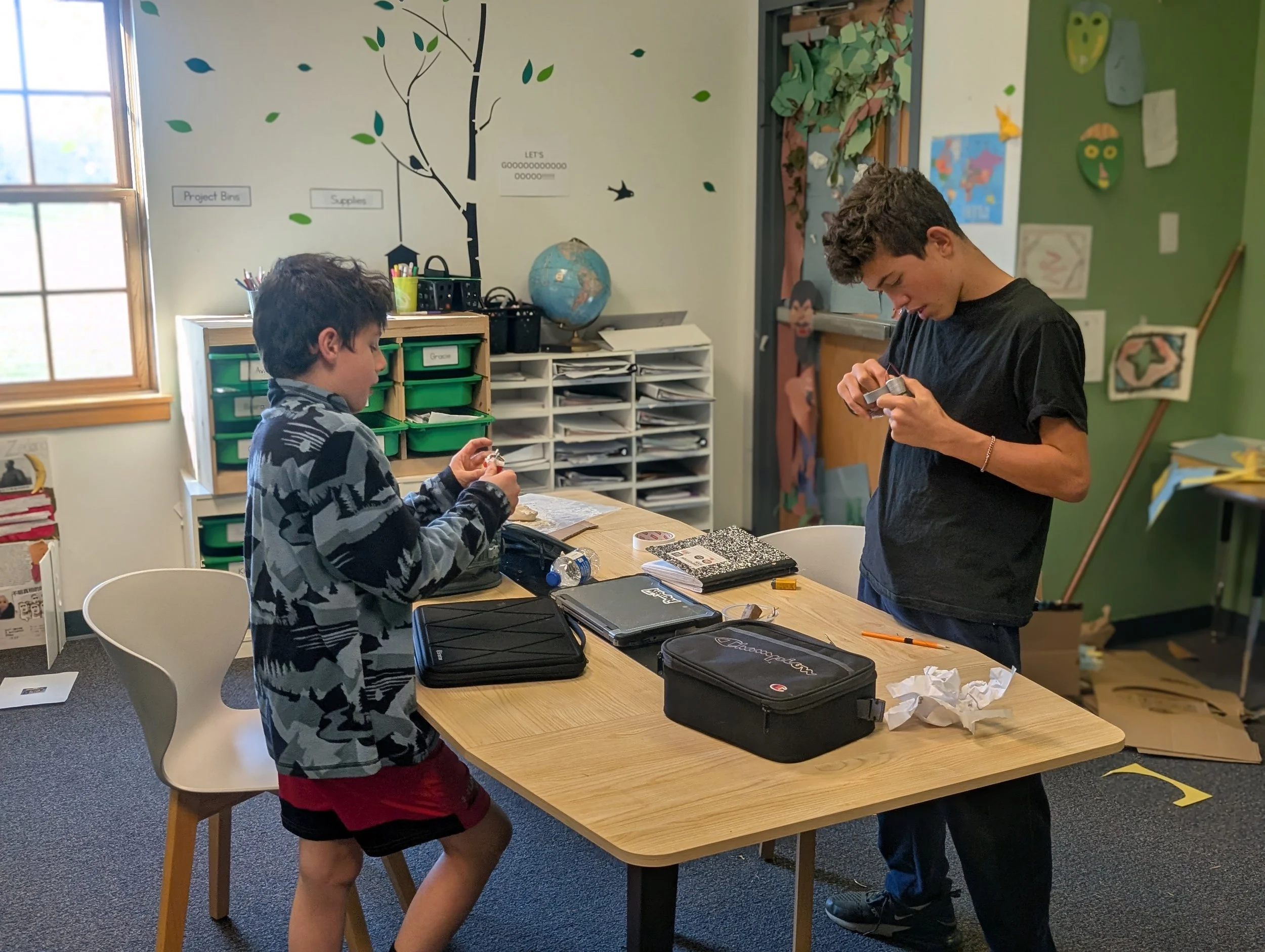 Learners working independently at Acton Academy Columbus