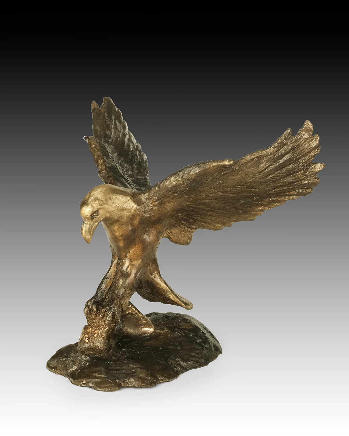 Eagle with fish bronze