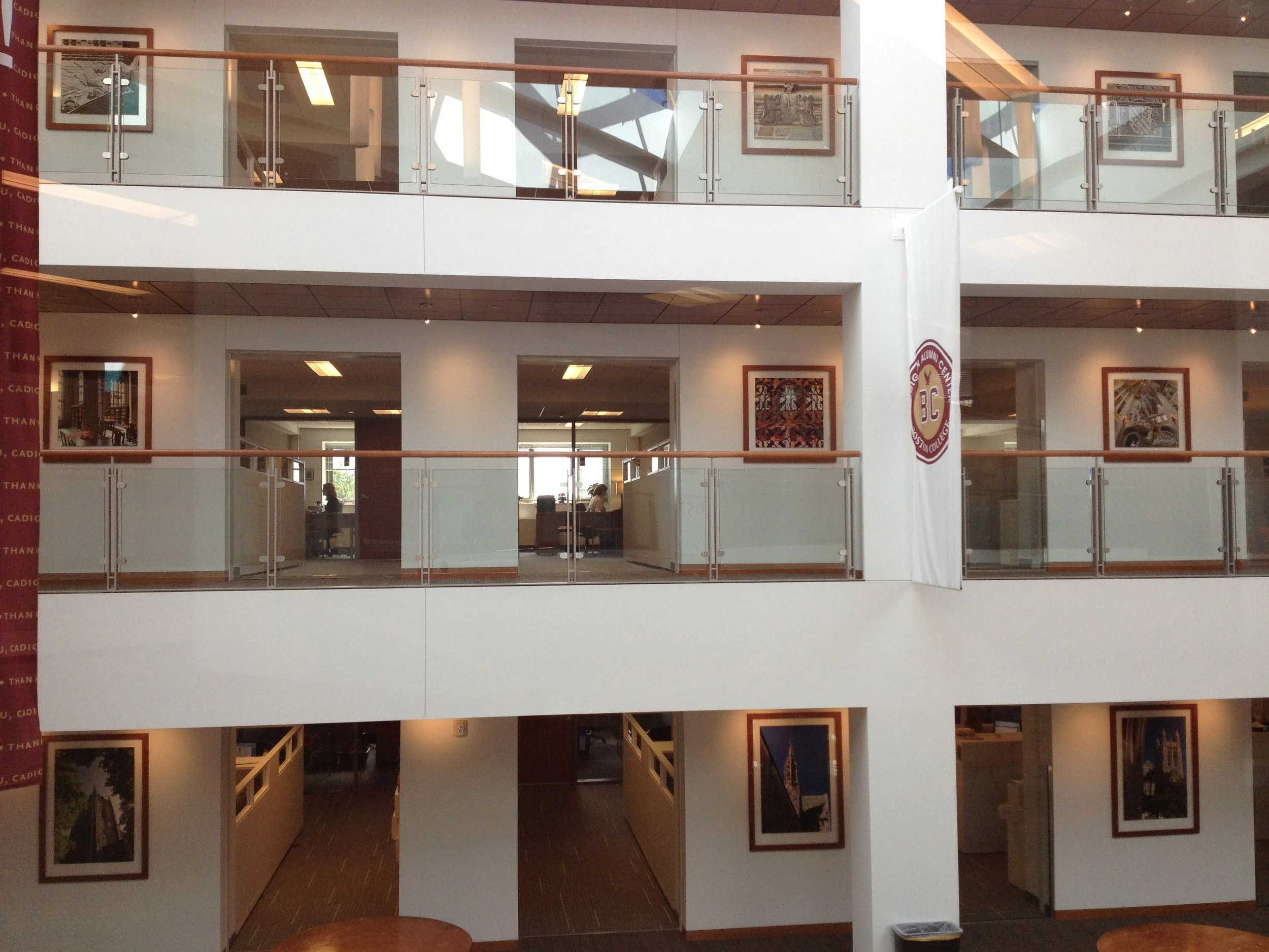   Atrium walls after photography installation  
