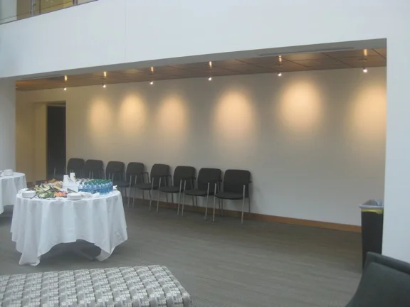   Atrium wall before display installation  