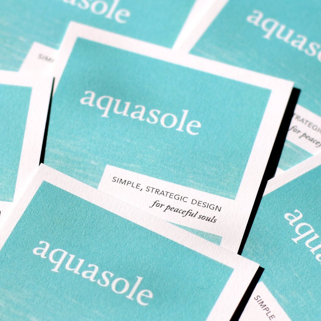 Here&rsquo;s a picture of the business cards I use for my design studio Aquasole Creative. I was using them a lot more before the pandemic hit. But, as we start moving back into normal life and start our regular activities we are going to start encou