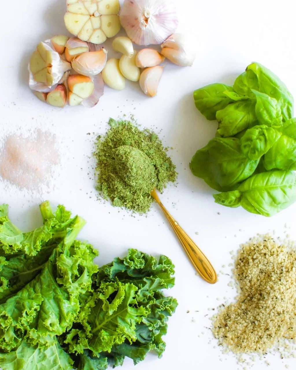 Vegheadsto vegan kaliscious pesto with pasta ingredients dry