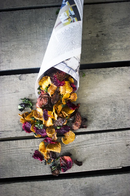 Beet and Sweet Potato Chips