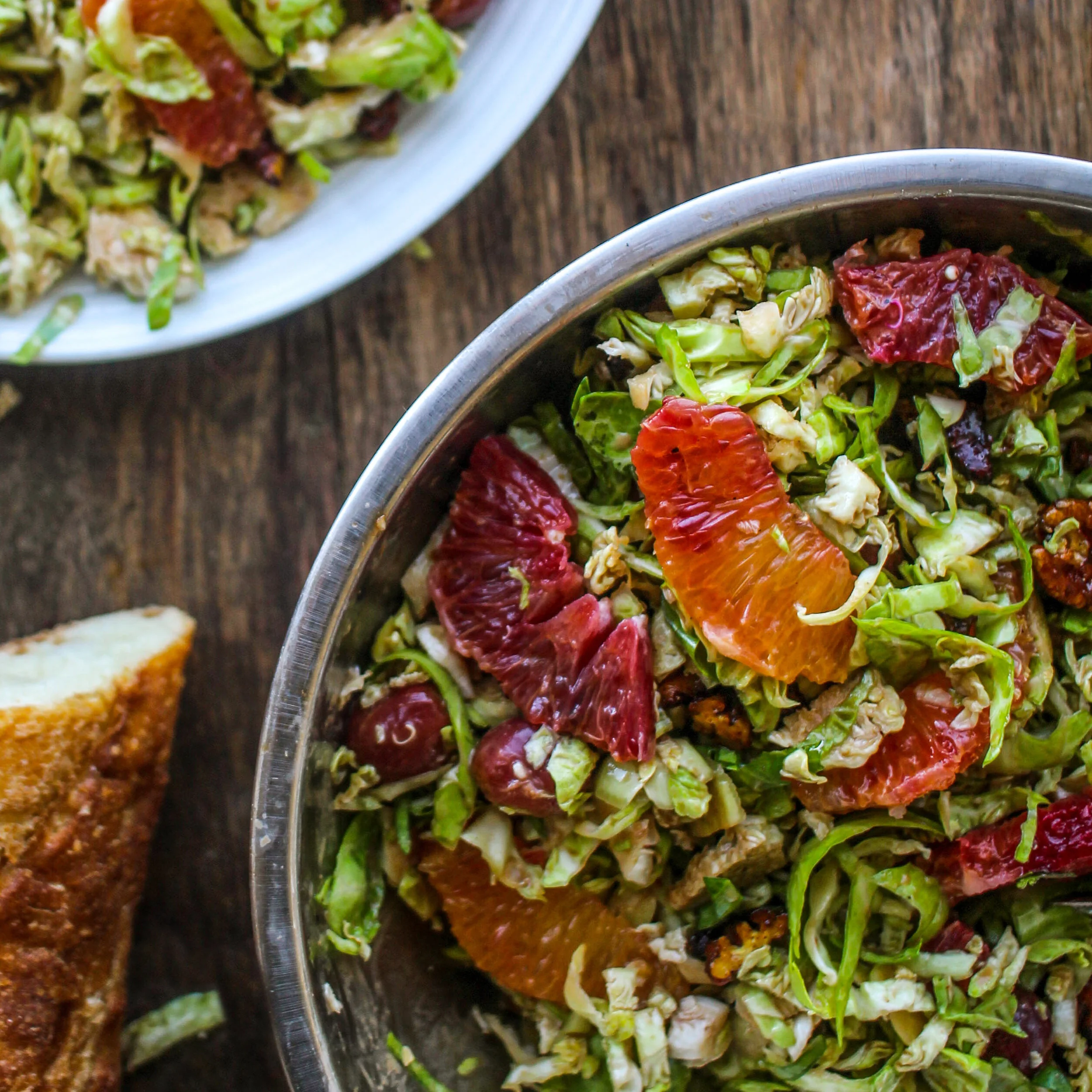 Massaged Winter Brussels Sprout Salad
