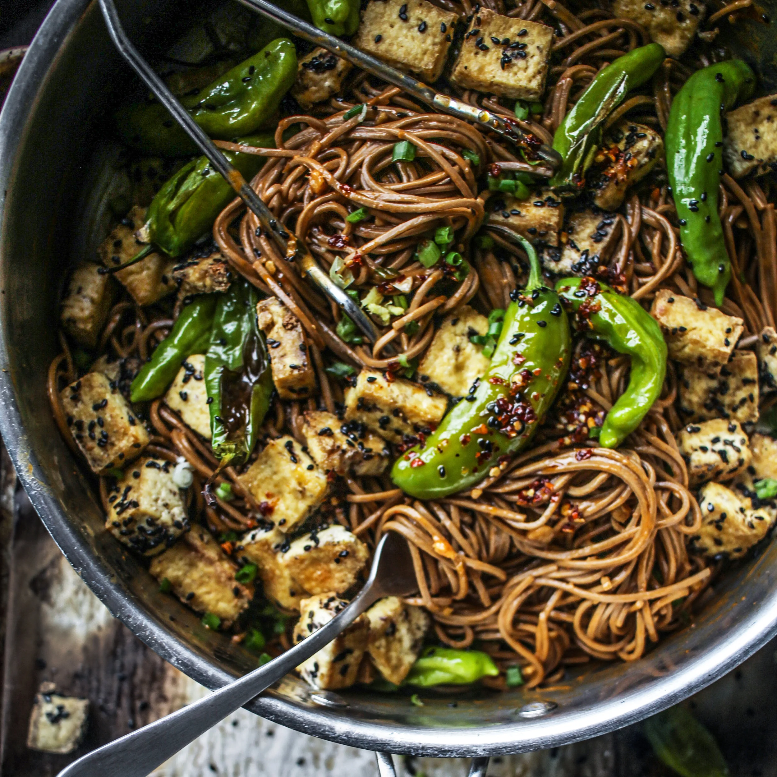 Peanut Noodles with Sesame Tofu