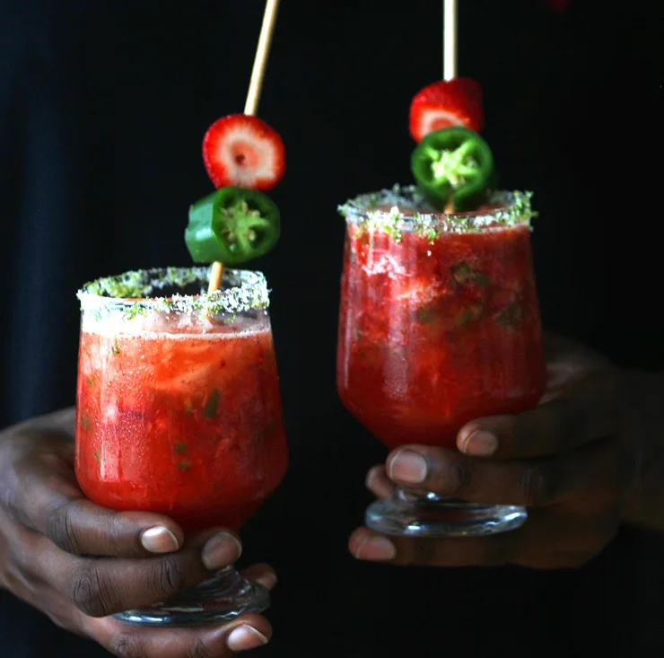 Strawberry Jalapeno Margaritas