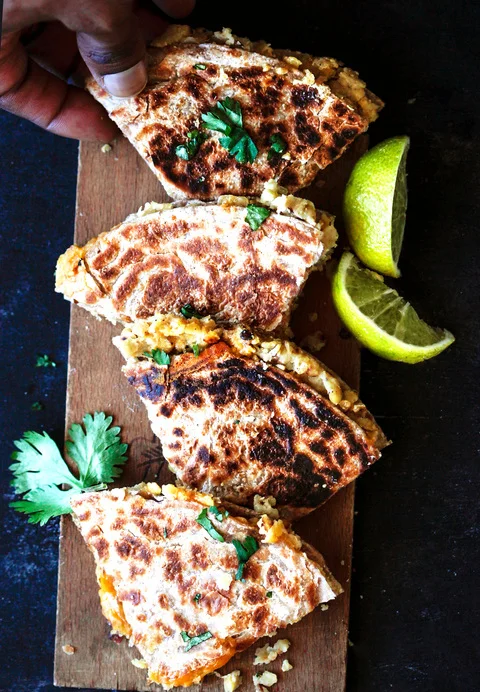 Red Split Lentil Quesadillas