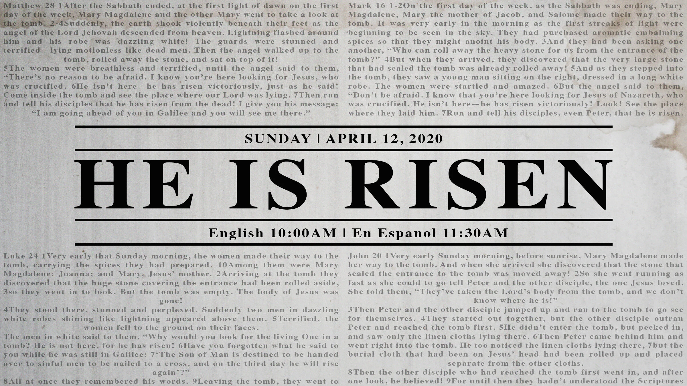 Easter Service | He Is Risen