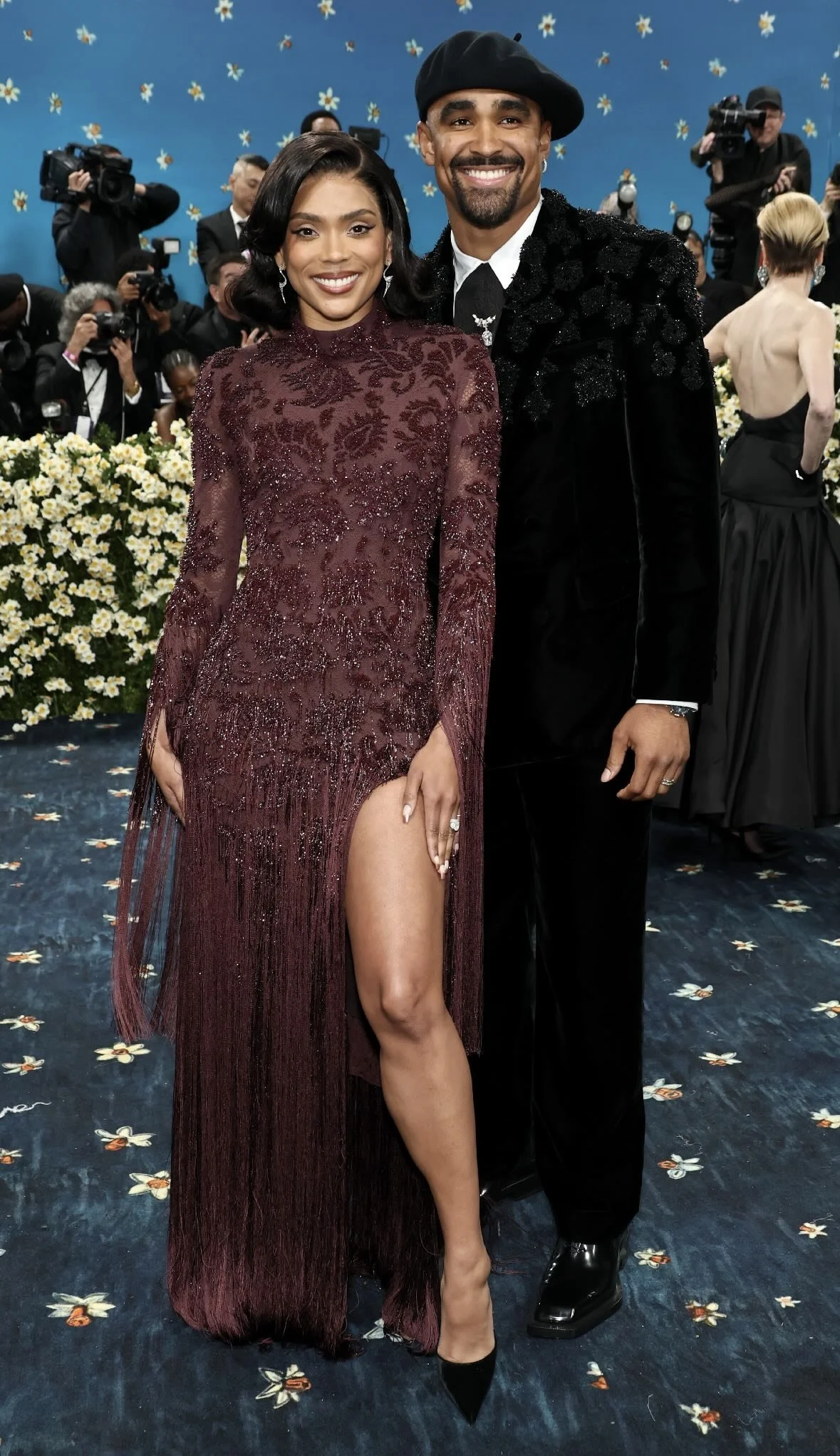 2025 Met Gala | Jalen Hurts and Bry Hurts in BURBERRY