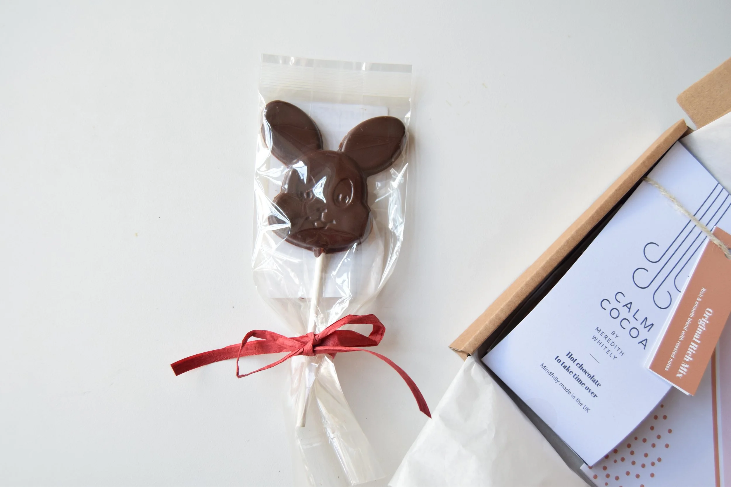 Balanced Bunny Chocolate Lollipop 72% cocoa Solomon Islands dark chocolate