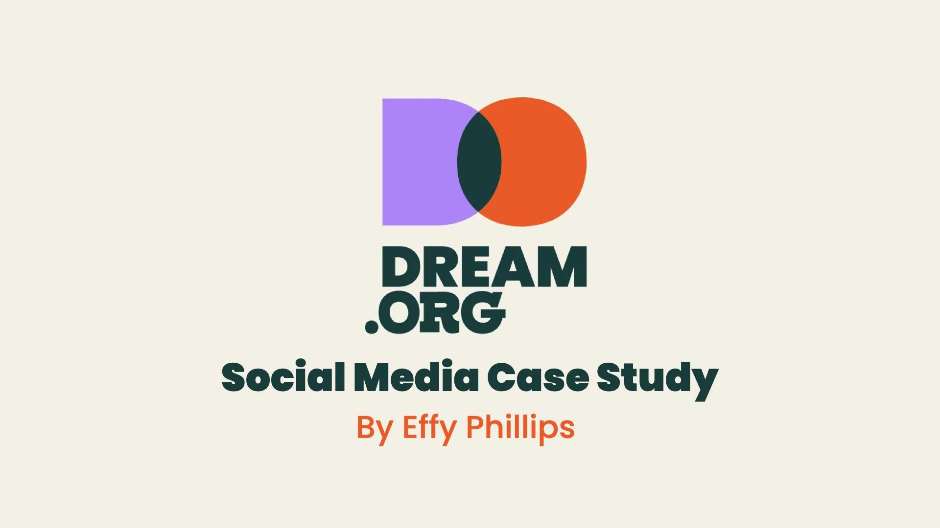 Dream.Org - Social Media Case Study