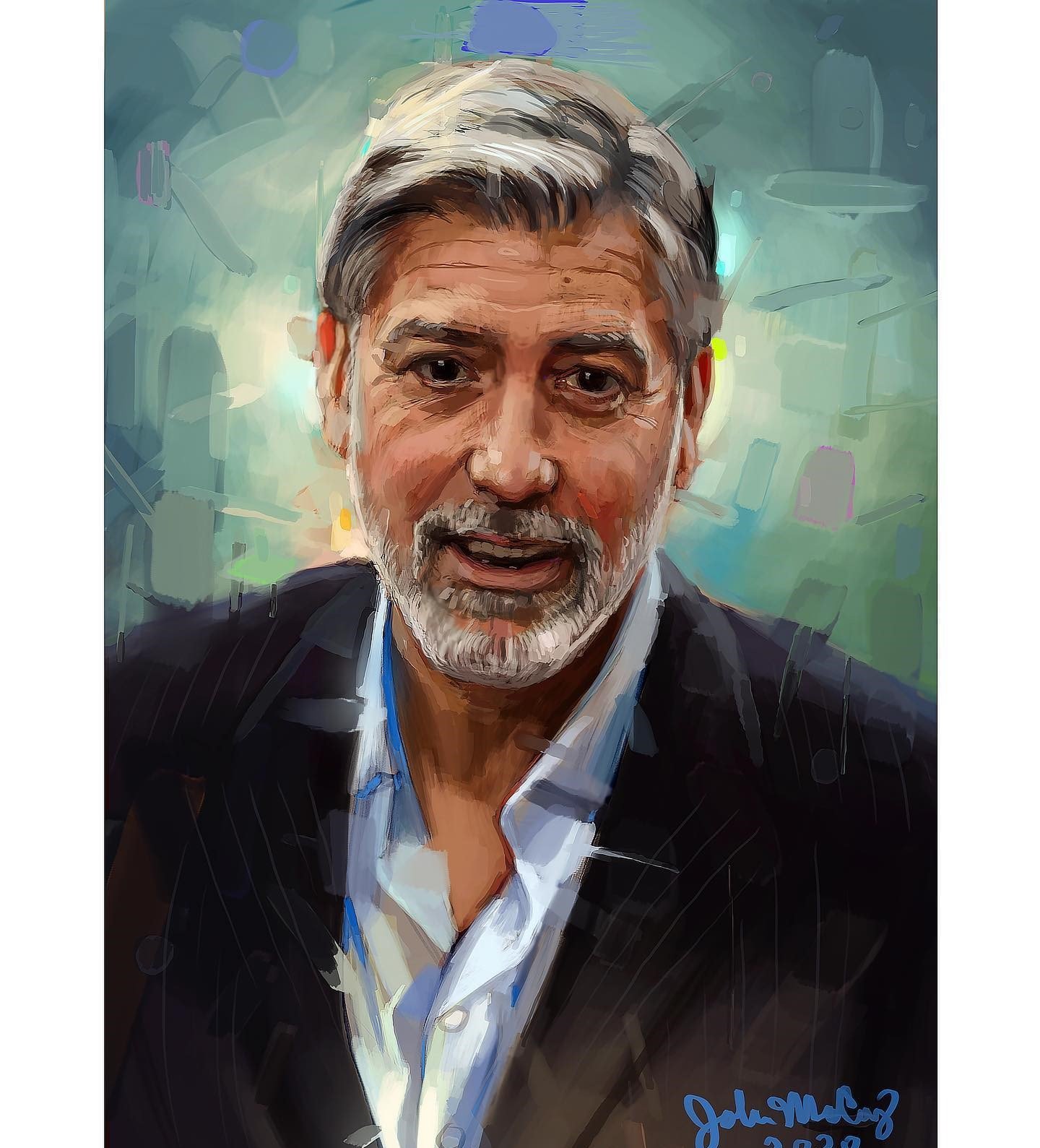 Portrait of George Clooney