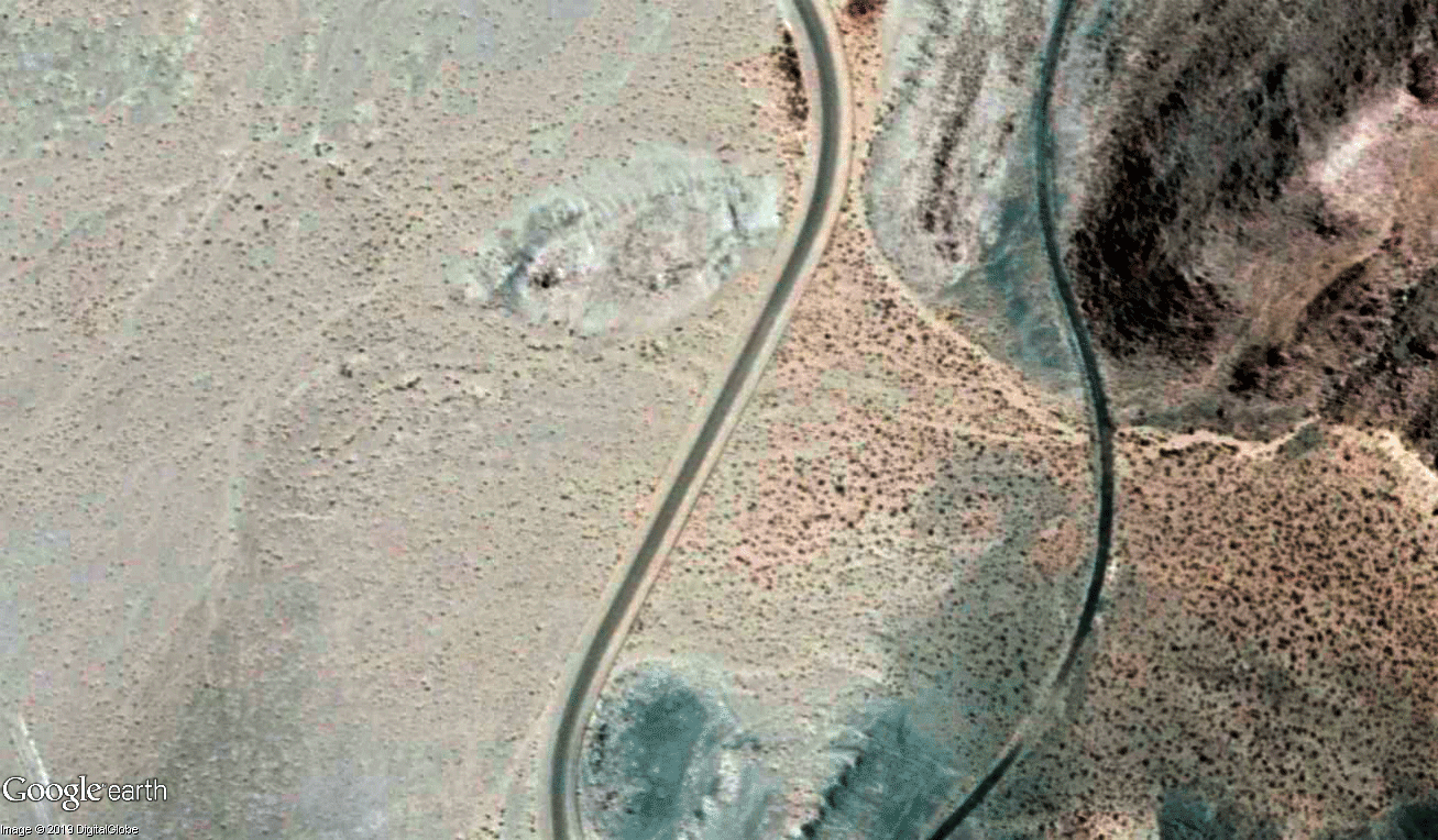 Satellite images proved a clear view of the ruptures in the Mojave desert landscape. Photograph: Sotiris Valkaniotis