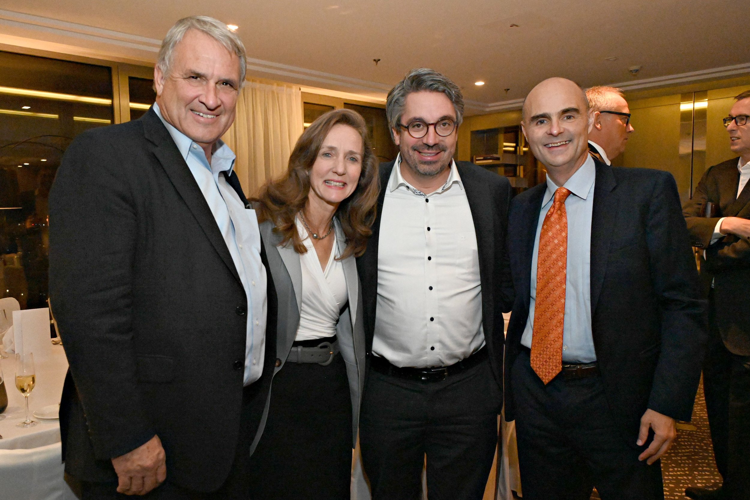  From left: Brian Rampp (Audi), GABC Chair Laura Lane, Stefan Rouenhoff, MP (German Bundestag), Sören Schmitz (PCI Gases)  