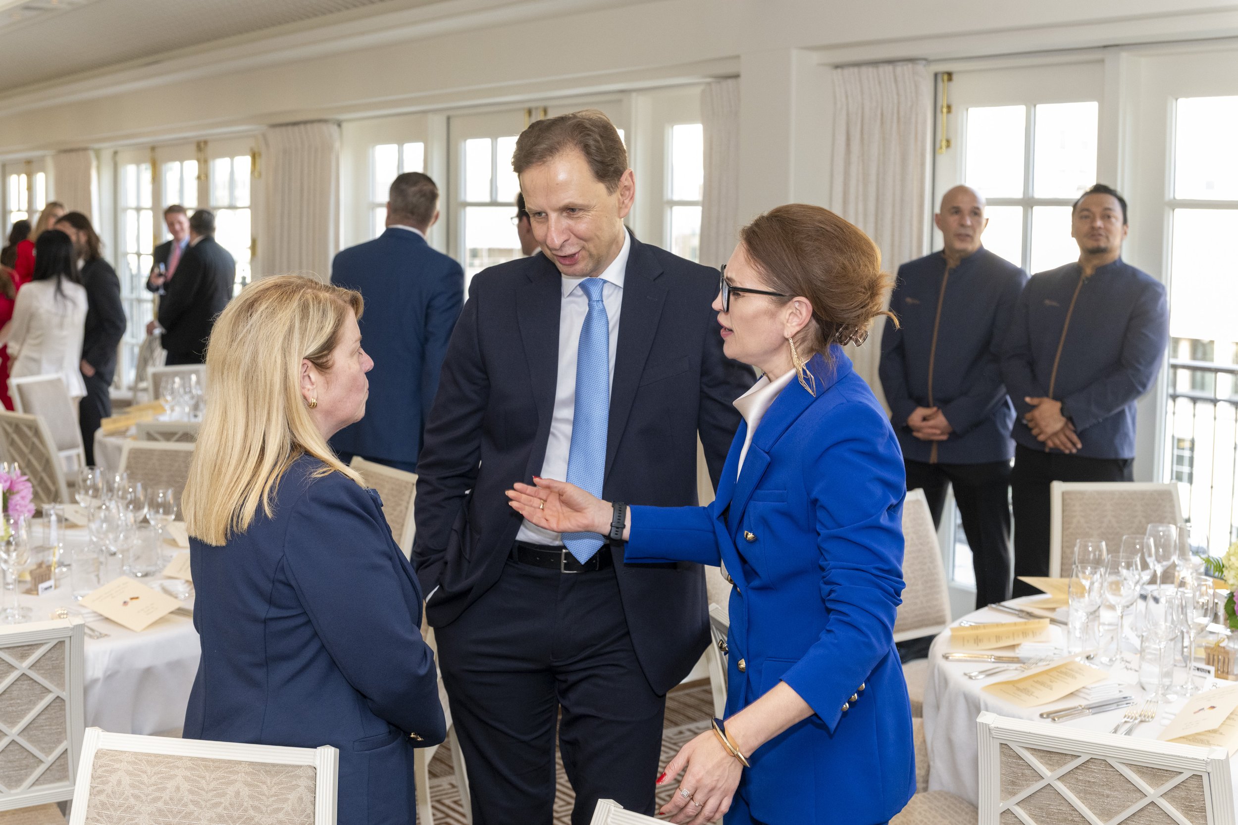 From left: Anne Marie Chotvacs (RTX), H.E. Vladislav Kulminski (Ambassador of Moldova to the US), Rodica Kulminski (wife of H.E. Kulminski) 