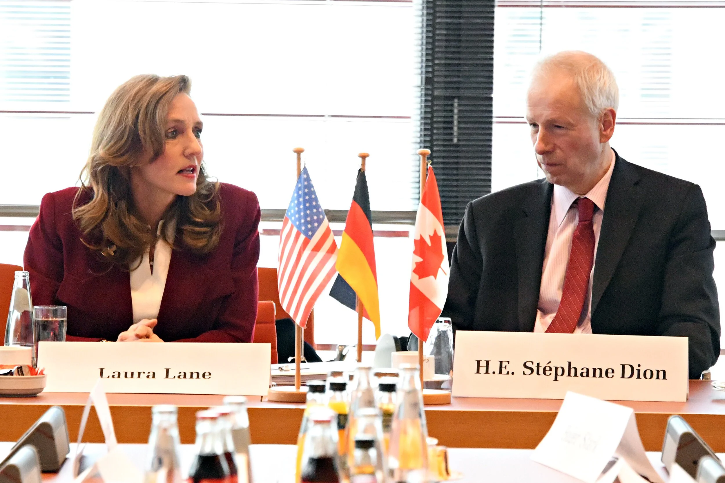  Laura Lane (GABC Chair Emeritus) and H.E. Stephane Dion (Former Minister of Foreign Affairs of Canada) at the GABC Transatlantic Business Dialogue Berlin 