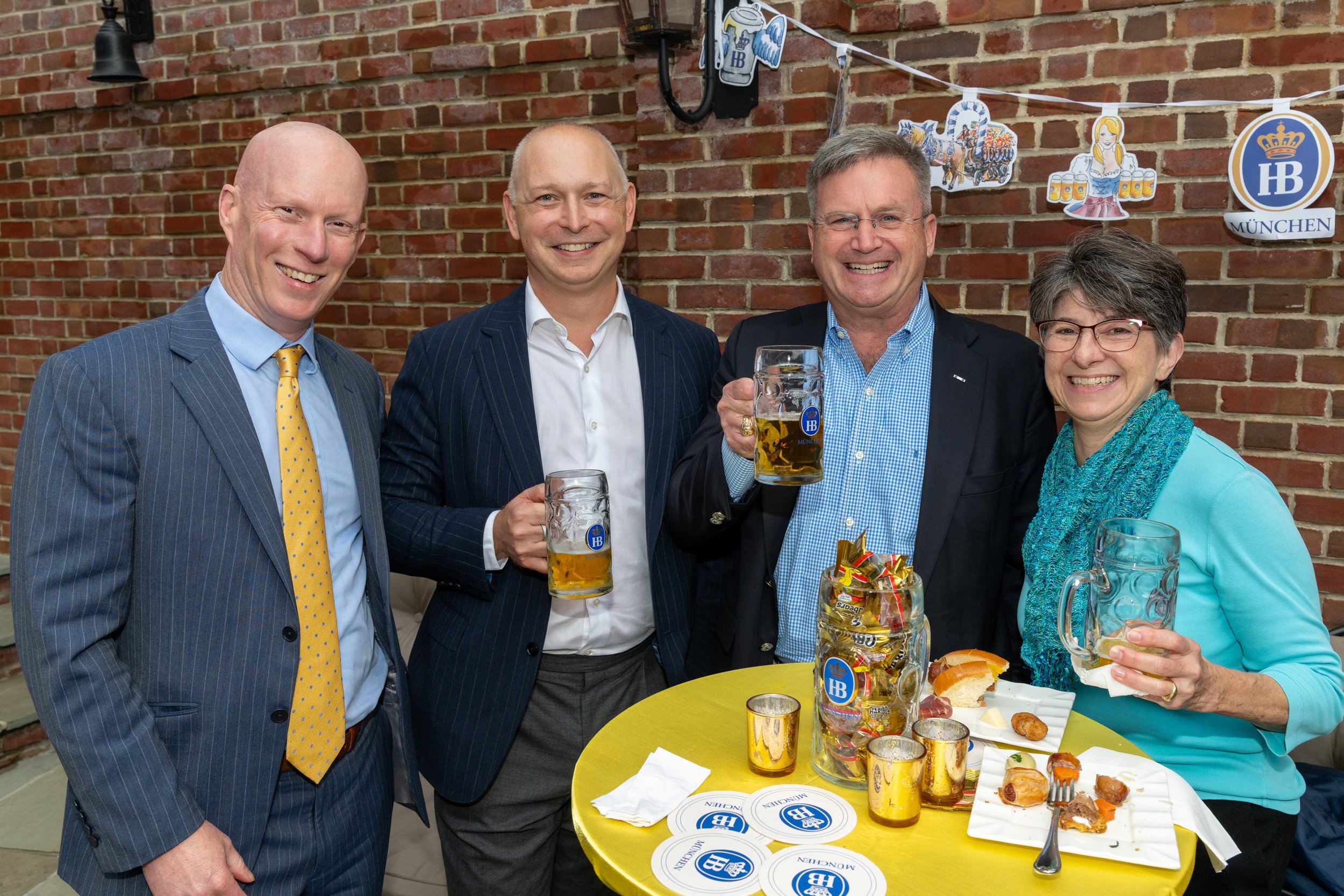  2026 GABC Oktoberfest: From left: Jonathan Daniell (RTX), Adam Owens (Carrier), Ret. Brig. Gen. Robert Palmer (RENK America), Kim Palmer 